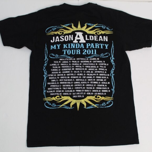 Jason Aldean 2011 My Kind of Party Concert Tour Tshirt Black Size Small - Picture 2 of 7